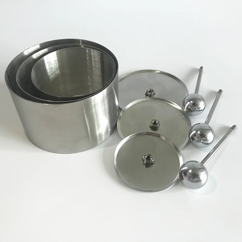 Kitchen Baking Dishes - สแตนเลสสตีลครัวจานเย็น Shaping แม่พิมพ์ Pusher, รอบ/หัวใจขนม Mousse