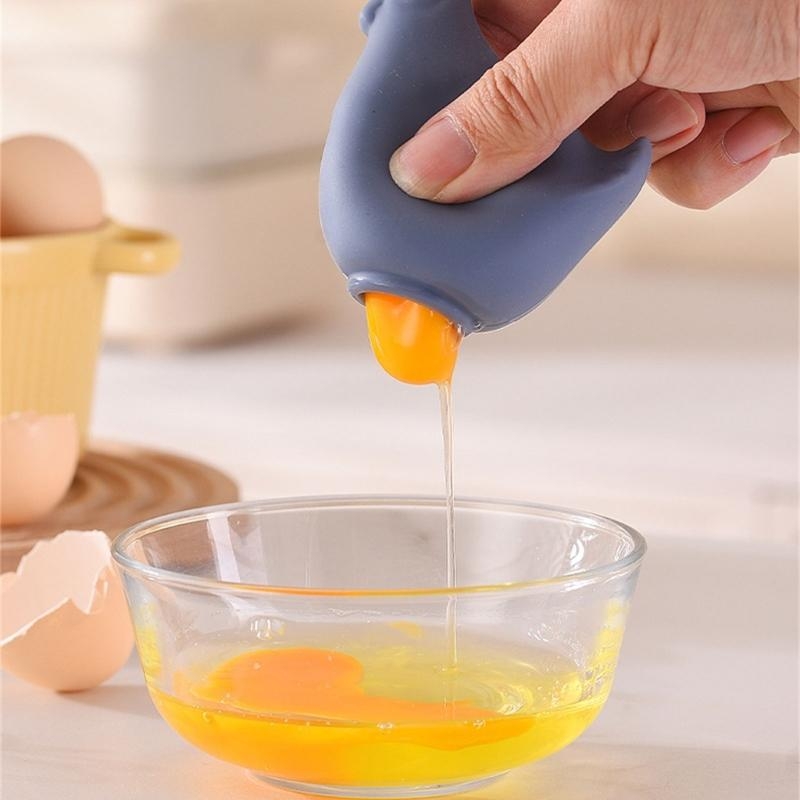 Kitchen Baking Center - เครื่องมือแยกของเหลว Chick พร้อมตัวแบ่งเครื่องมือแยกซิลิโคนไข่รูปร่างสนุก