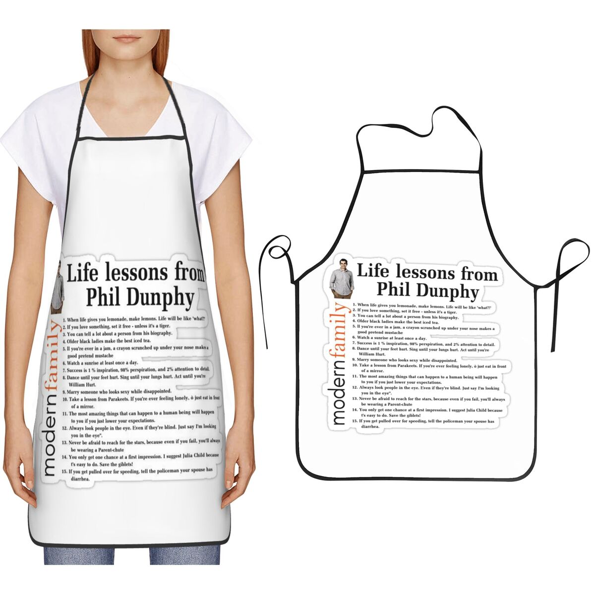 Kitchen And Baking Life - ผ้ากันเปื้อนฟิล ดันฟี่ สำหรับทำอาหาร ทำขนม ทำความสะอาดในครัว เหมาะสำหรับผู้หญิง