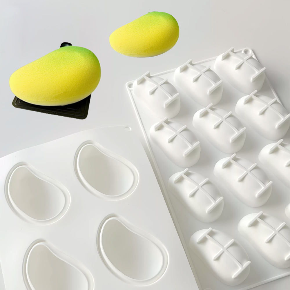 Kitchen Design For Baking - 3D Mango Design ภาษาฝรั่งเศสคําผลไม้ Mousse แม่พิมพ์ขนม