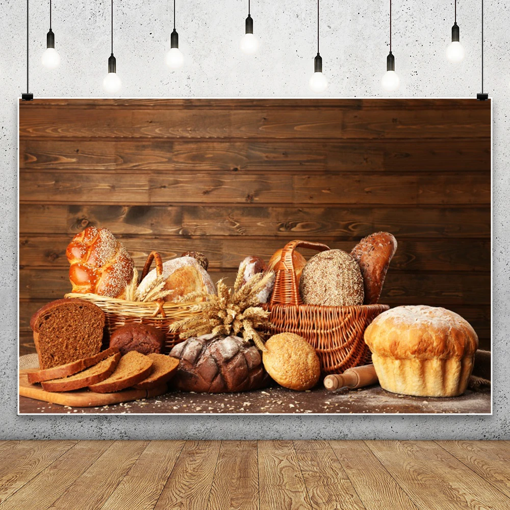 Kitchen Baking Background - ฉากหลังไม้สำหรับถ่ายภาพ ถ่ายทำอาหาร ขนมปัง เค้ก ภาพบุคคล งานปาร์ตี้