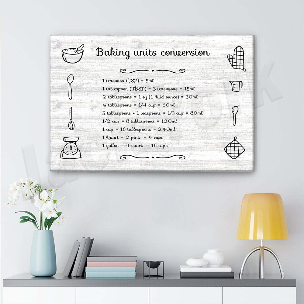 Kitchen And Baking Life - ภาพพิมพ์การอบ งานศิลปะการแปลงหน่วยทําอาหารและอบ ของขวัญโปสเตอร์ตกแต่งผนังบ้านสําหรับภรรยาและเด็กผู้หญิง