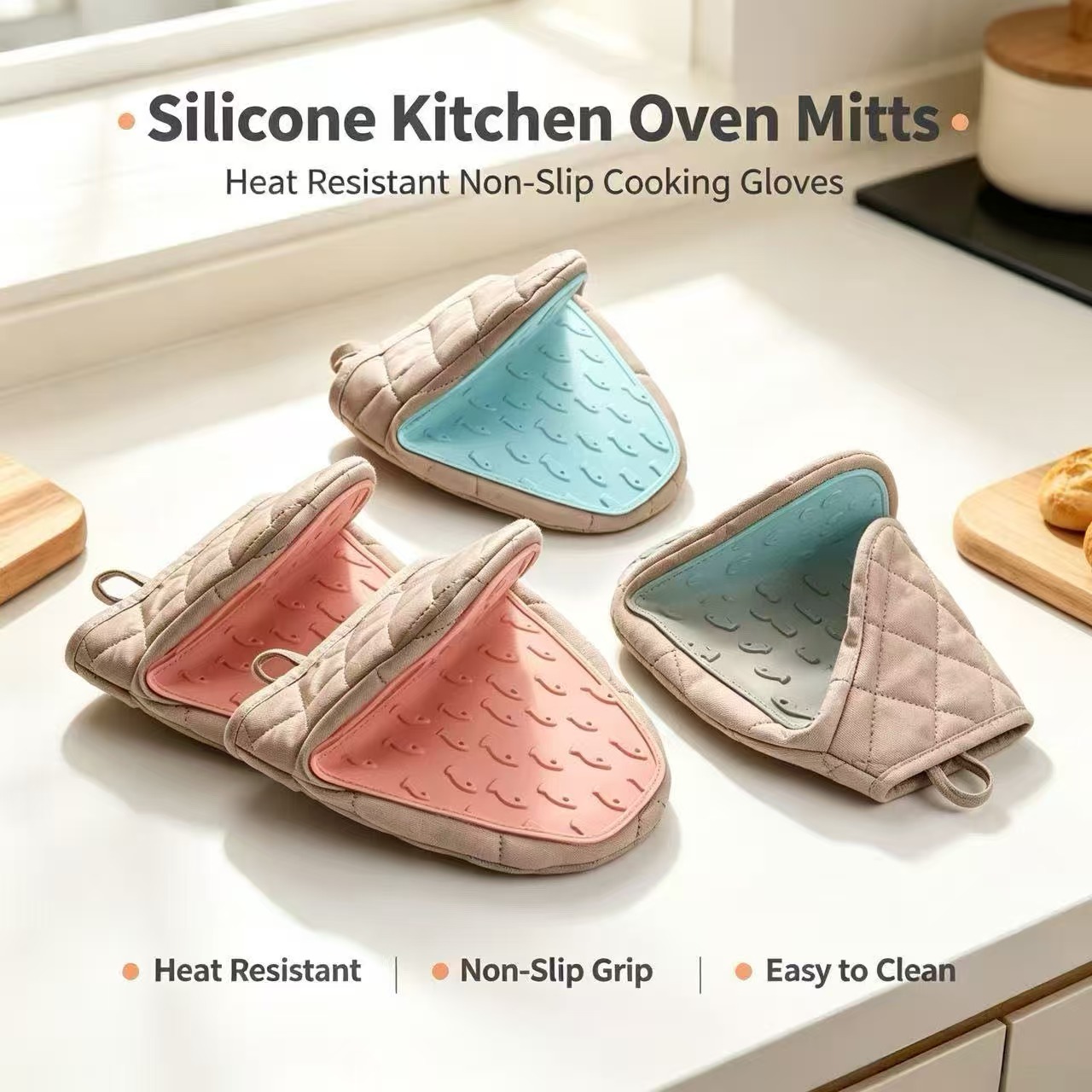 Kitchen Baking Dishes - ถุงมือกันความร้อนซิลิโคนรูปปลาอเนกประสงค์ สำหรับวางถาดอาหารในครัว ใช้สำหรับอบและทำอาหาร