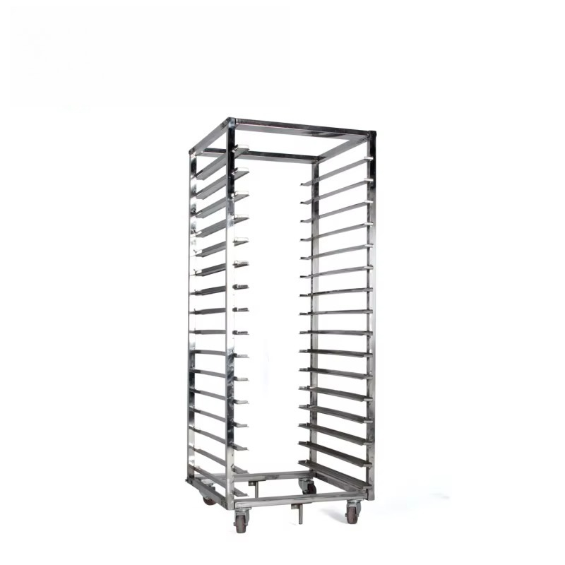 Kitchen Baking Cart - รถเข็นถาดสแตนเลสสำหรับอบขนมปังจากจีน ชั้นวางของในครัว รถเข็นโลหะสำหรับวางถาดอบขนม รถเข็นครัวสำหรับอบขนม