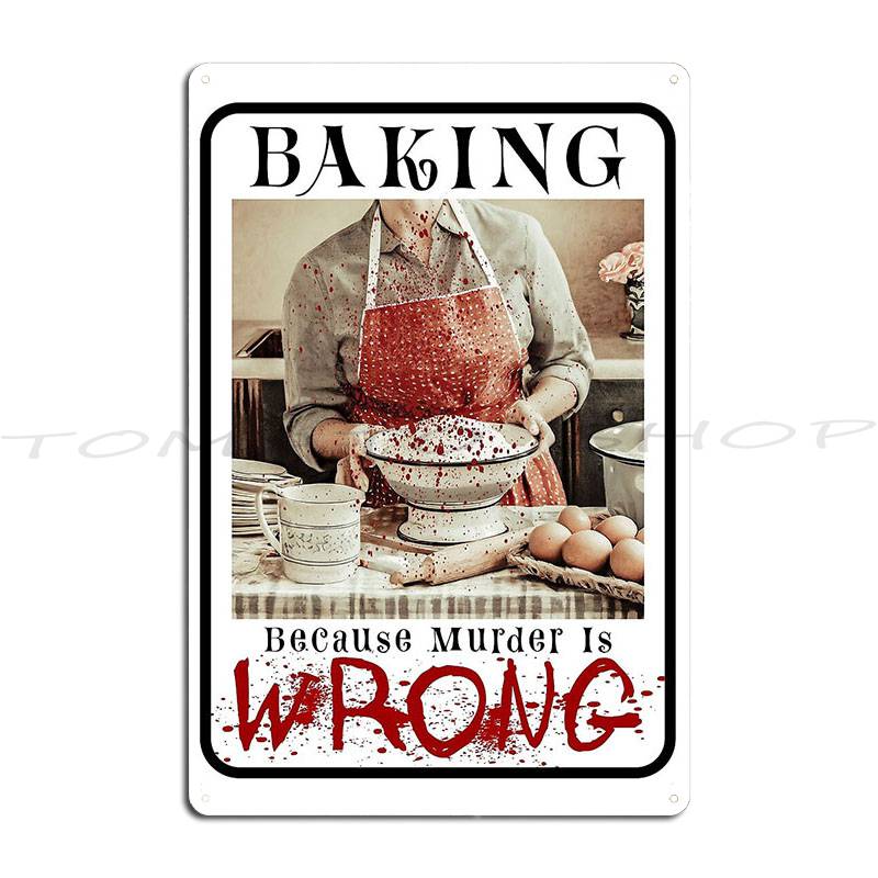 Kitchen And Baking Life - ป้ายโลหะตกแต่งผนังห้องครัวสไตล์คลาสสิก รูปแบบเรโทร ปรับแต่งได้ตามต้องการ ป้ายดีบุก โปสเตอร์ 