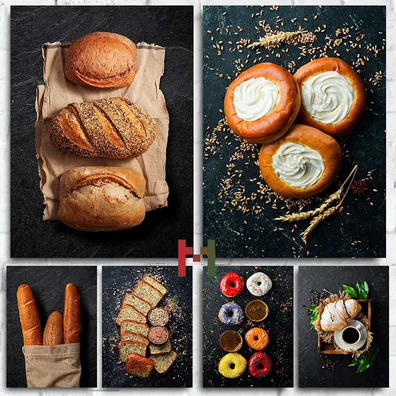 Kitchen And Baking Life - อาหาร ครัว กระดานดำ ขนมปัง ของหวาน โปสเตอร์