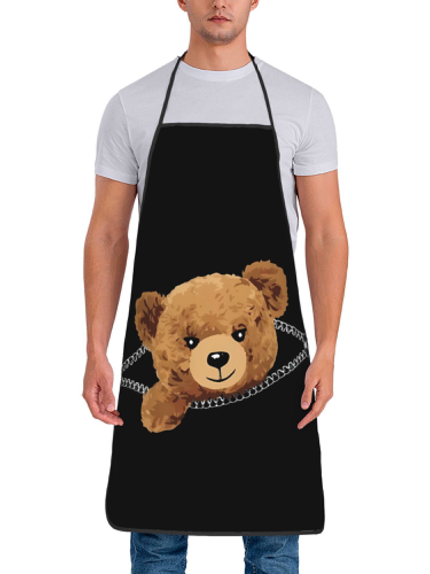 ผ้ากันเปื้อนรูปหมีน่ารัก 1 ชิ้ - Kitchen Baking Background บทวิจารณ์และราคา