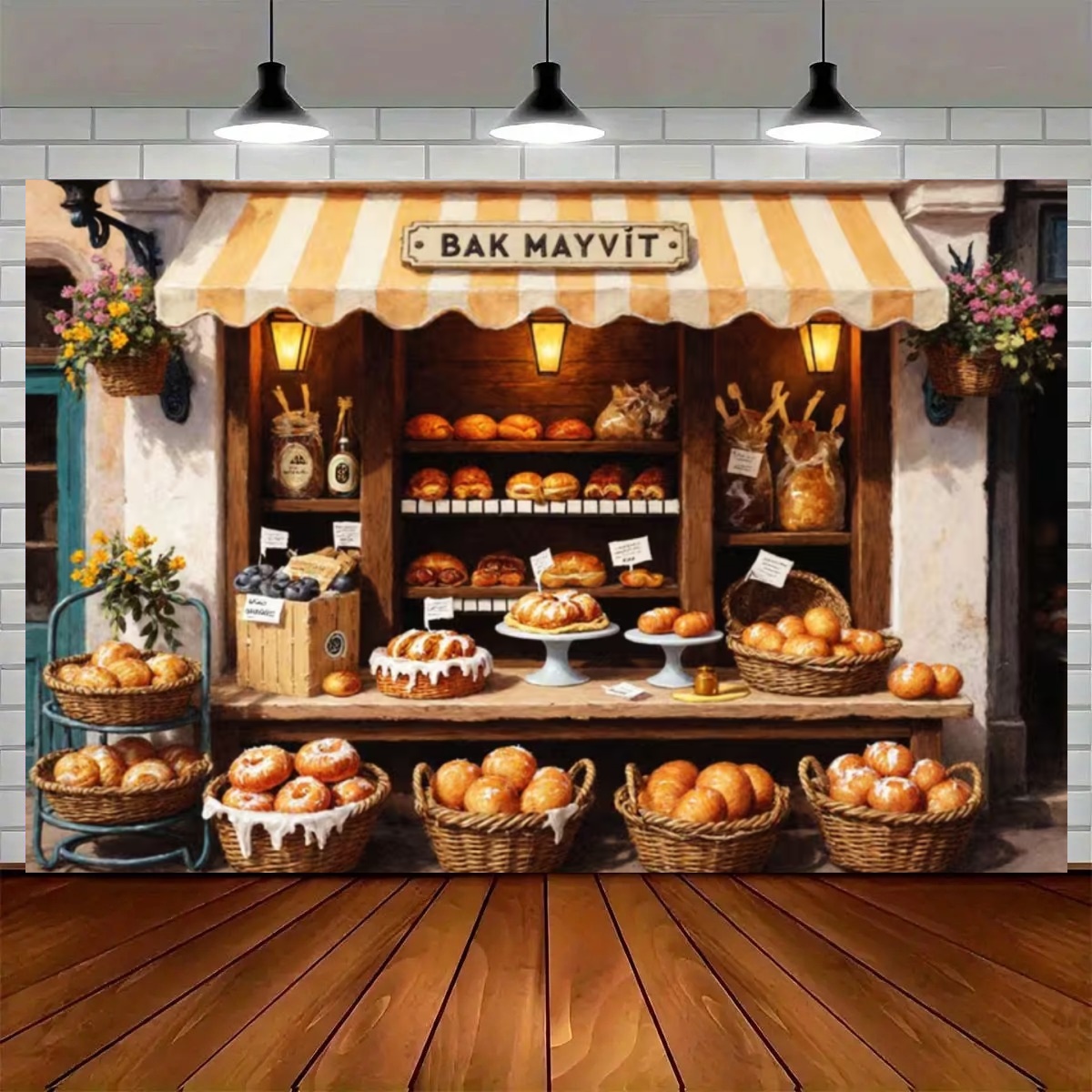 ฉากหลังครัวทำขนมข้างถนน เค้ก ข - Kitchen Baking Background บทวิจารณ์และราคา