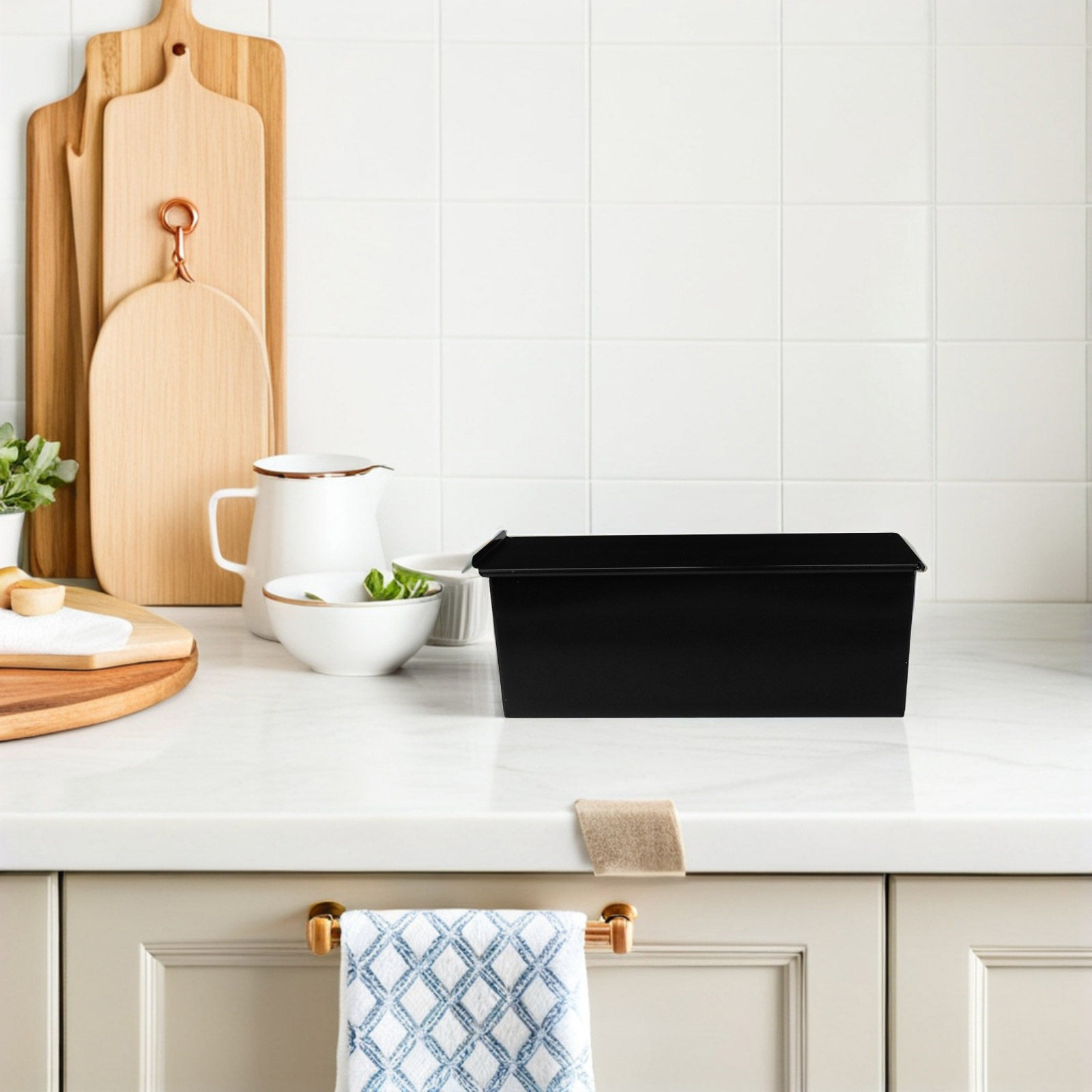 ถาดอบขนมปังสีดำ 1 ชิ้น พร้อมฝา - Kitchen Baking Oven บทวิจารณ์และราคา