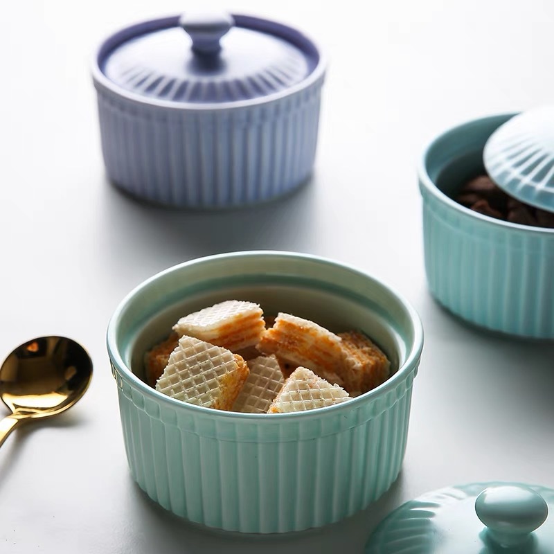 ชุดถ้วยเซรามิกพร้อมฝาปิด ใช้กั - Kitchen Baking Dishes บทวิจารณ์และราคา