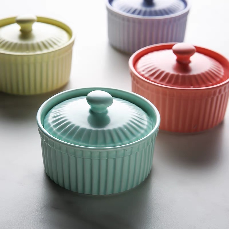 ชุดถ้วยเซรามิกพร้อมฝาปิด ใช้กั - Kitchen Baking Dishes บทวิจารณ์และราคา