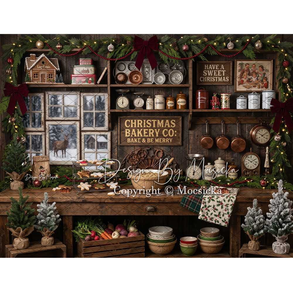 โมซซิกก้าคริสต์มาส ฉากหลังครัว - Kitchen Baking Background บทวิจารณ์และราคา