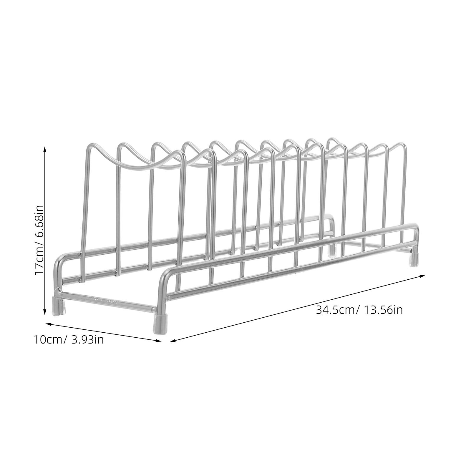 ชั้นวางฝาหม้อสแตนเลส 9 ช่อง สำ - Kitchen Baking Sheet Organizer บทวิจารณ์และราคา