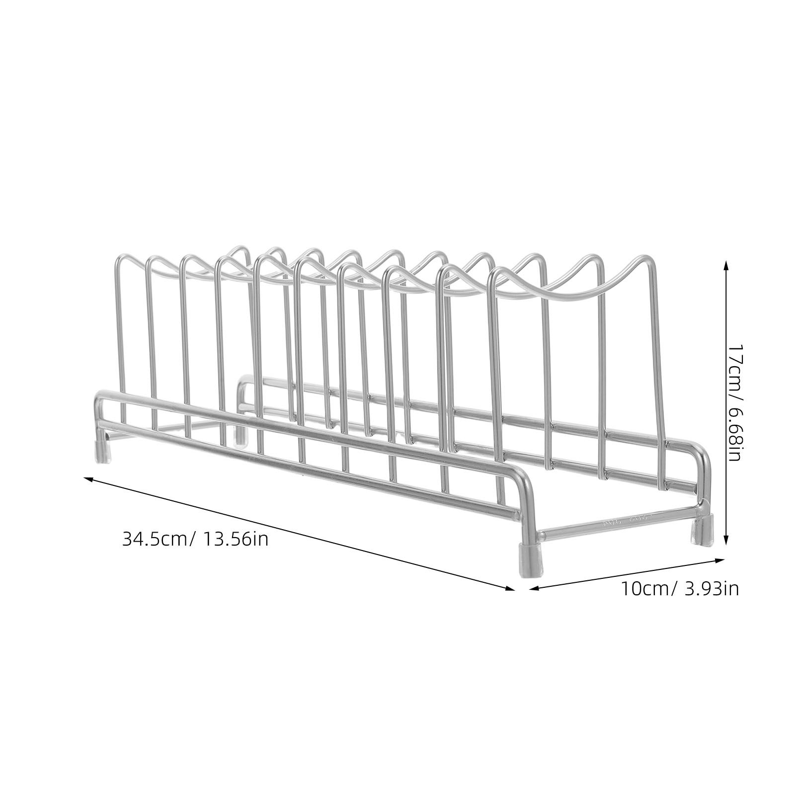 ชั้นวางฝาหม้อสแตนเลส 9 ช่อง สำ - Kitchen Baking Sheet Organizer บทวิจารณ์และราคา