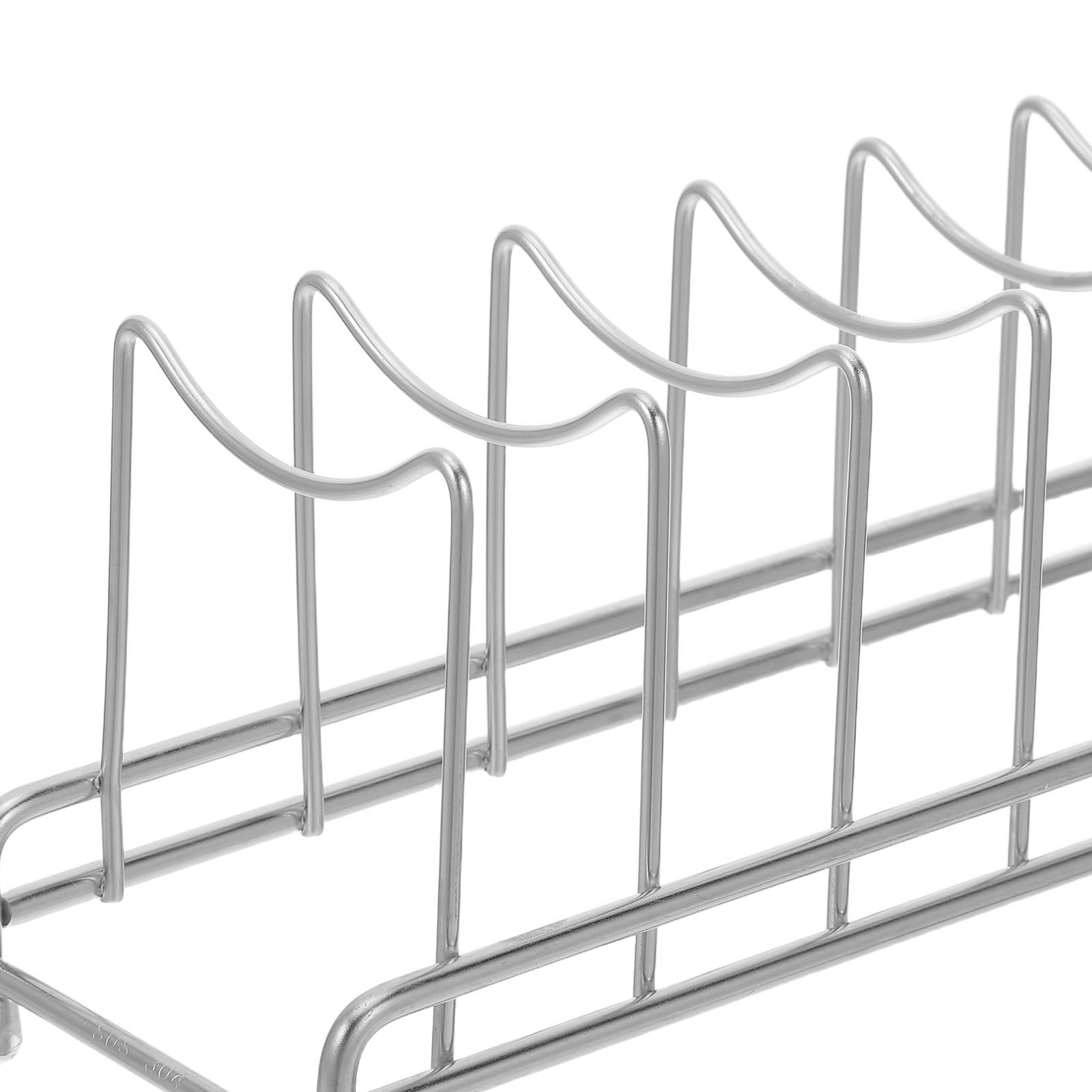 ชั้นวางฝาหม้อสแตนเลส 9 ช่อง สำ - Kitchen Baking Sheet Organizer บทวิจารณ์และราคา