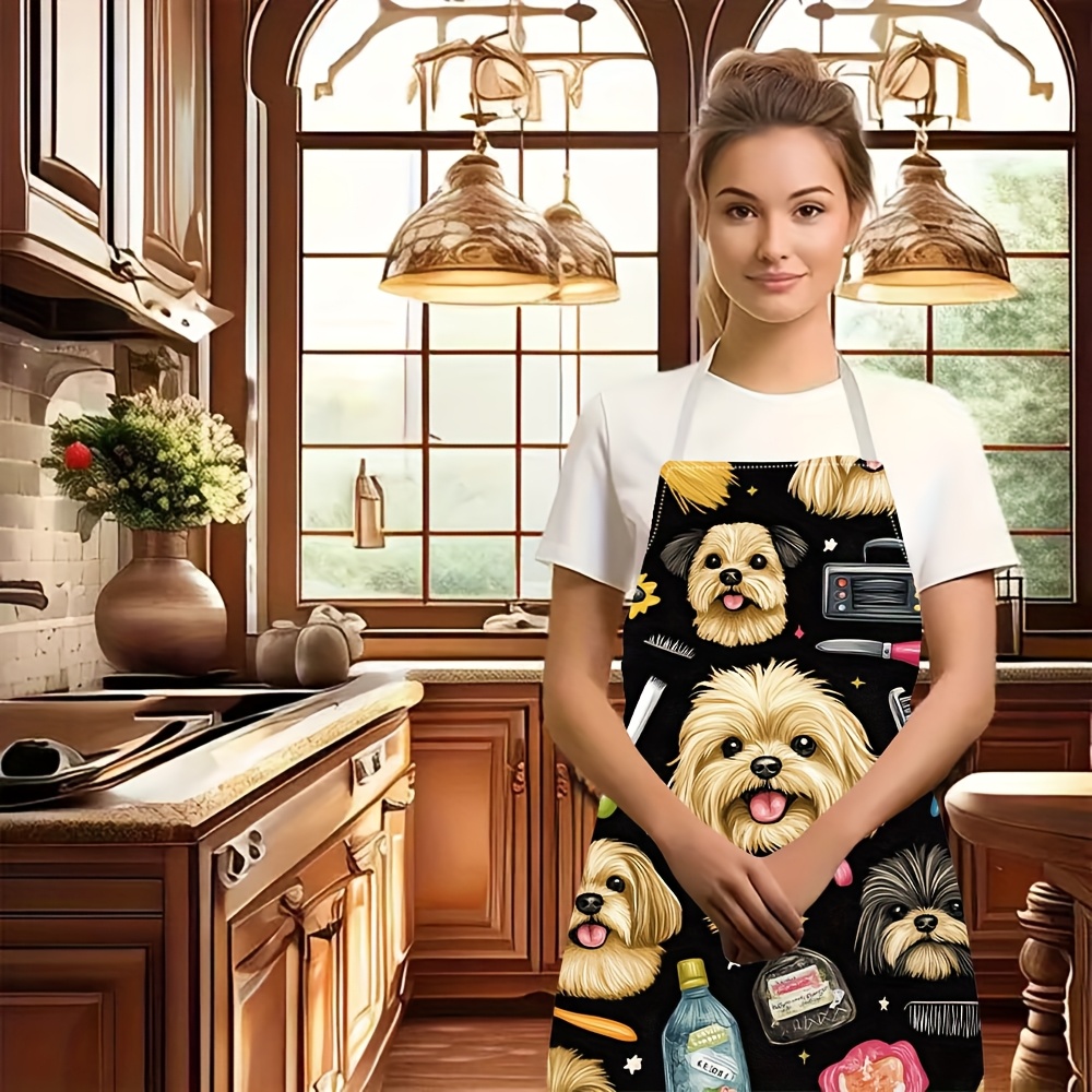 ผ้ากันเปื้อนช่างตัดขนสุนัขลายต - Kitchen Baking Background บทวิจารณ์และราคา