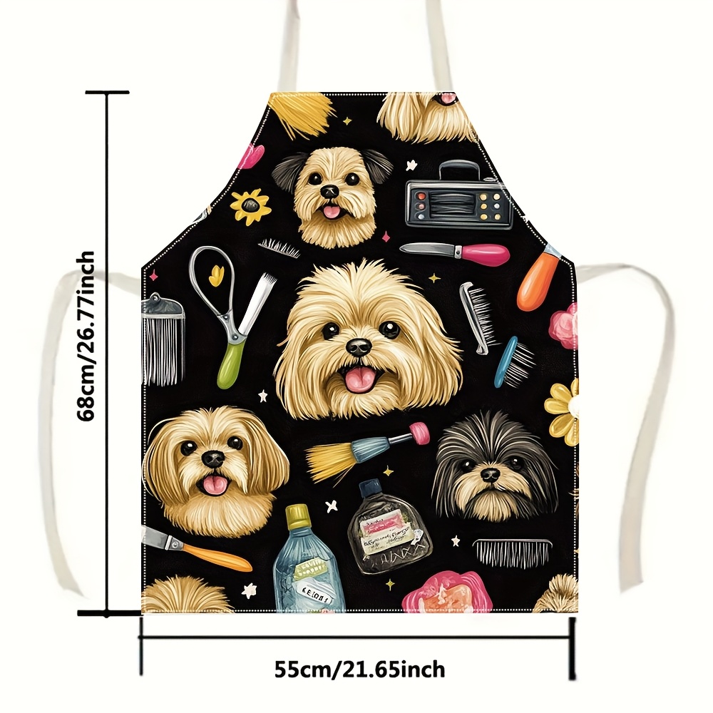 ผ้ากันเปื้อนช่างตัดขนสุนัขลายต - Kitchen Baking Background บทวิจารณ์และราคา