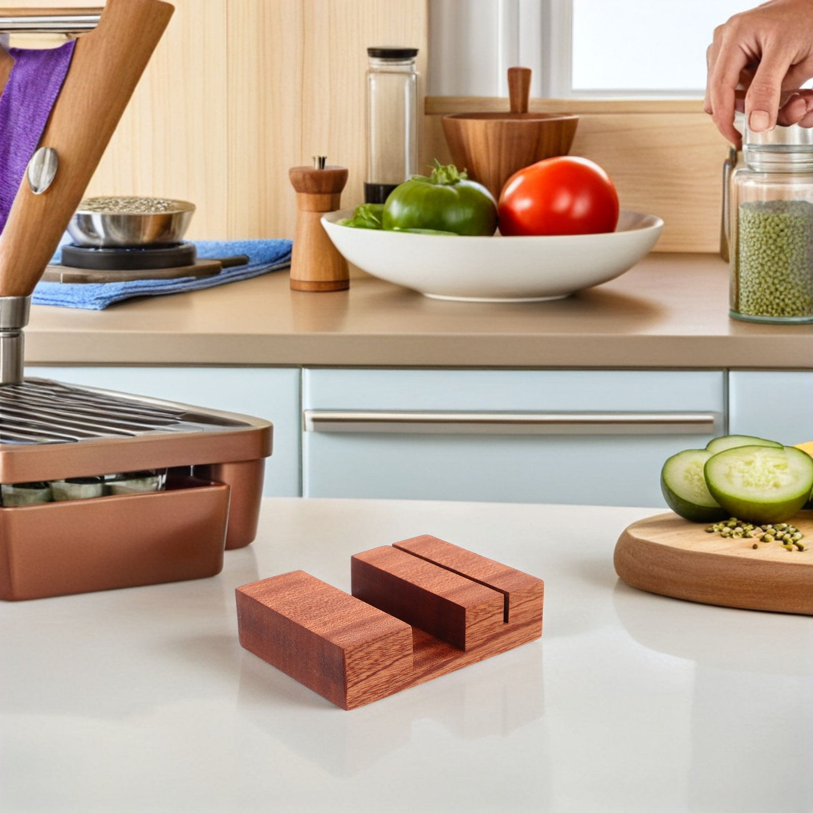 ที่วางฝาหม้อไม้แบบตั้งพื้น ที่ - Kitchen Baking Sheet Organizer บทวิจารณ์และราคา