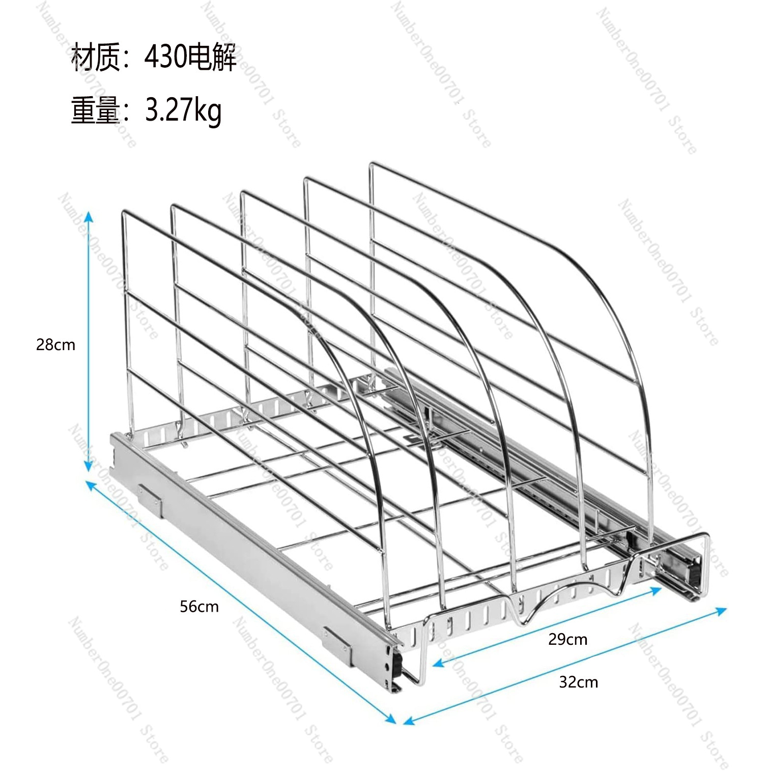 ตัวจัดระเบียบตู้ครัวแบบเลื่อนอ - Kitchen Baking Sheet Organizer บทวิจารณ์และราคา