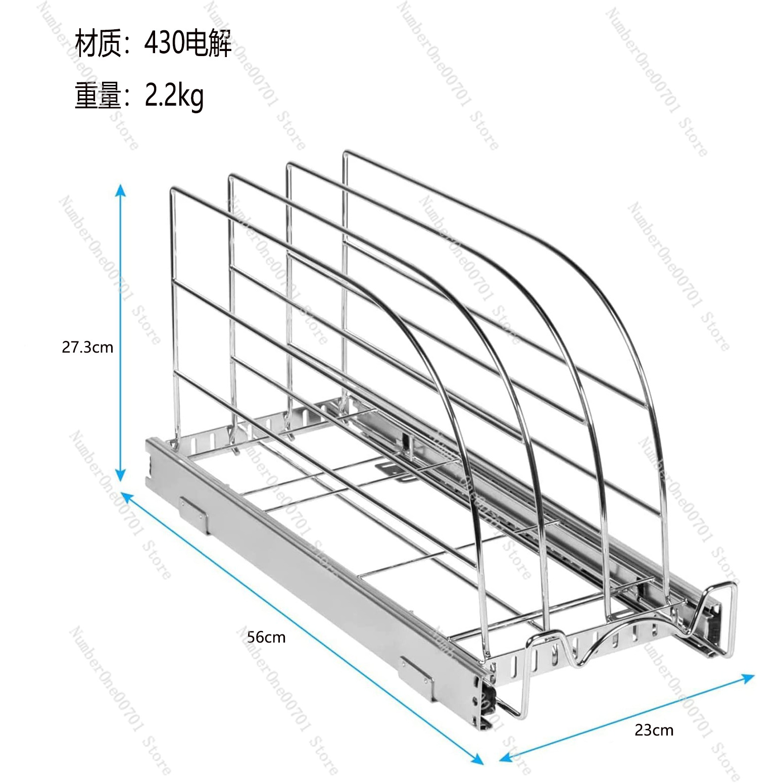 ตัวจัดระเบียบตู้ครัวแบบเลื่อนอ - Kitchen Baking Sheet Organizer บทวิจารณ์และราคา
