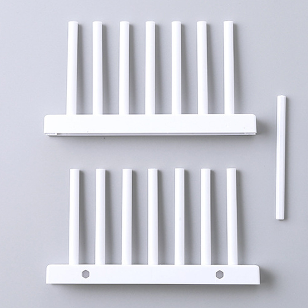 ชั้นวางจานพลาสติกสีขาว อุปกรณ์ - Kitchen Baking Sheet Organizer บทวิจารณ์และราคา