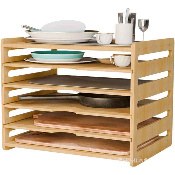 ชั้นวางของในครัวไม้เนื้อแข็ง ช - Kitchen Baking Sheet Organizer บทวิจารณ์และราคา