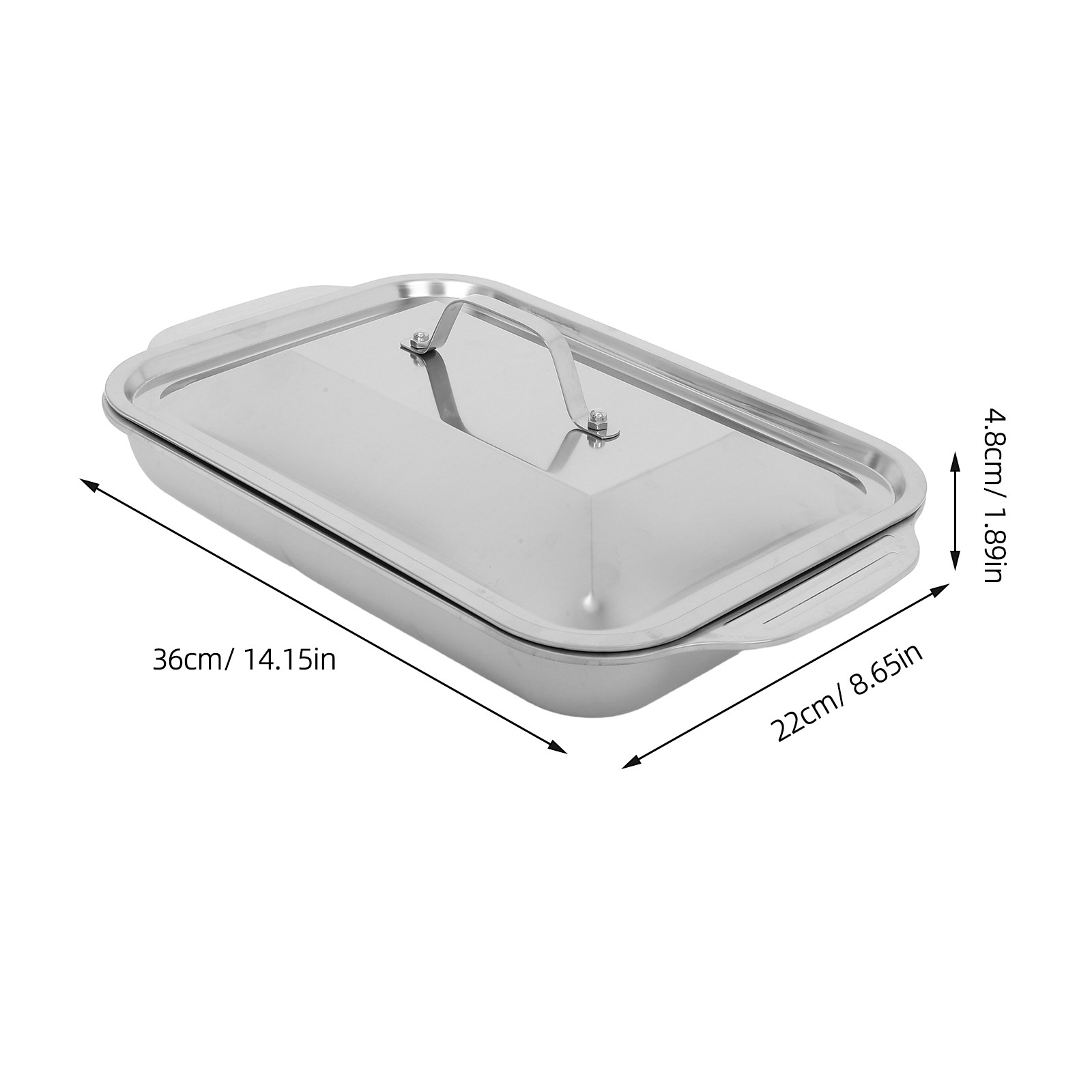 ถาดย่างสแตนเลสทรงสี่เหลี่ยมพร้ - Kitchen Baking Dishes บทวิจารณ์และราคา