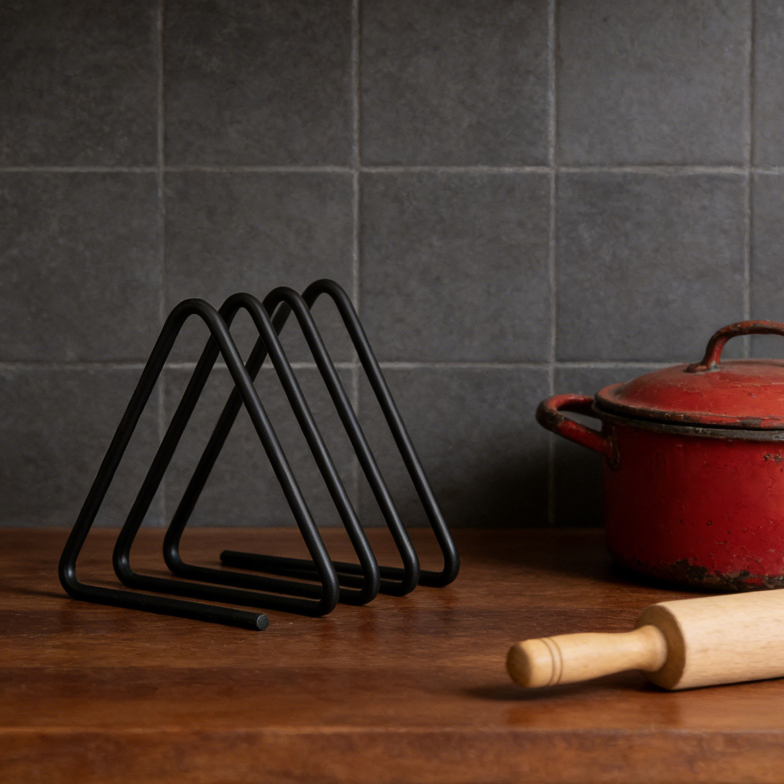 ที่วางเขียงทรงสามเหลี่ยม สีดำ  - Kitchen Baking Sheet Organizer บทวิจารณ์และราคา