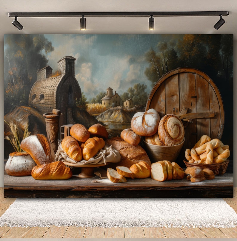 ทําอาหารขนมปังฉากหลังสําหรับถ่ - Kitchen Baking Background บทวิจารณ์และราคา