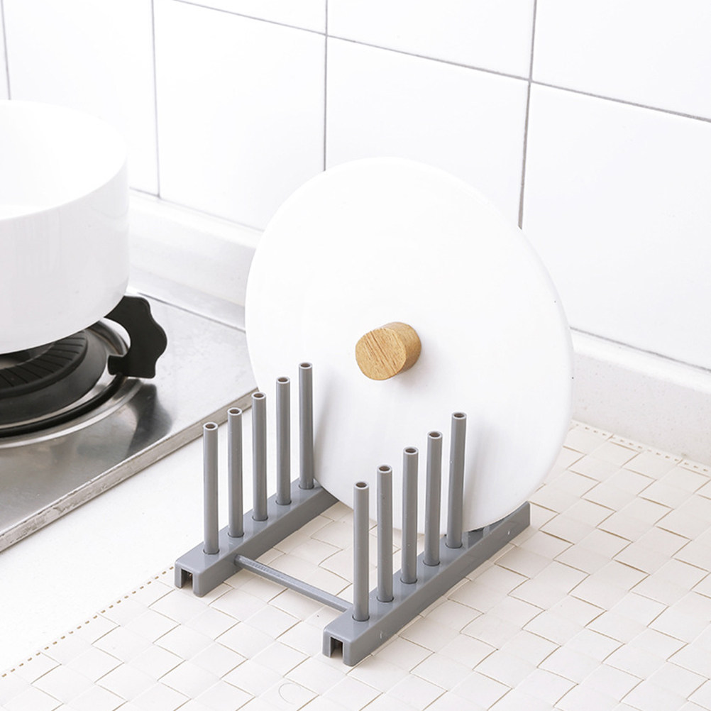 ชั้นวางจานพลาสติกสีเทา อุปกรณ์ - Kitchen Baking Sheet Organizer บทวิจารณ์และราคา