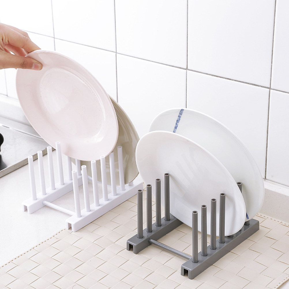 ชั้นวางจานพลาสติกสีเทา อุปกรณ์ - Kitchen Baking Sheet Organizer บทวิจารณ์และราคา