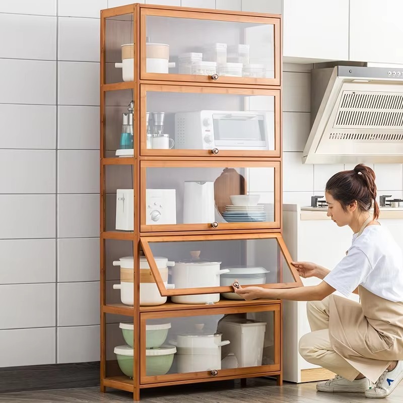 รถเข็นครัวไม้มะม่วง ตู้เก็บของ - Kitchen Baking Cart บทวิจารณ์และราคา