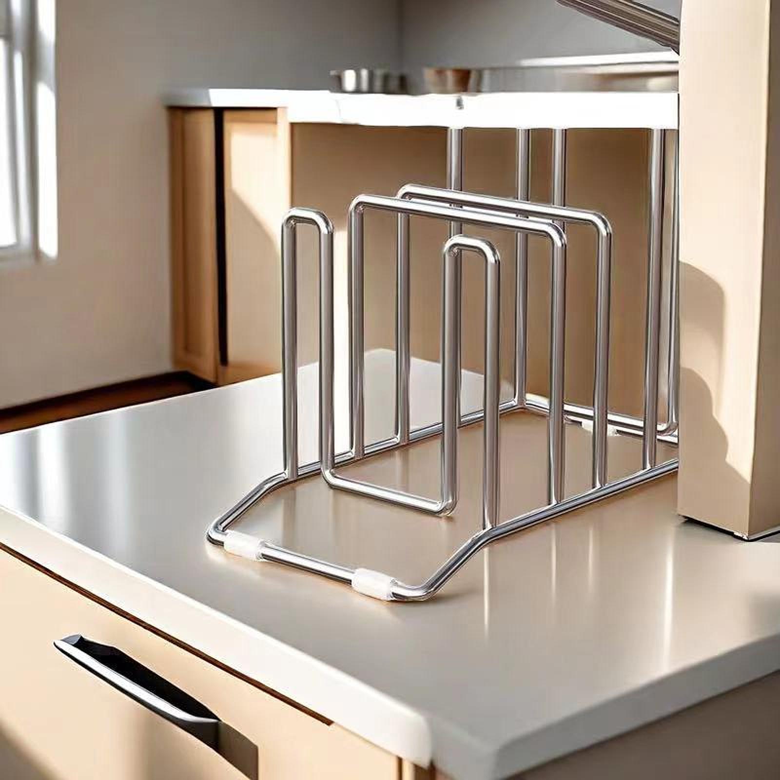 ชั้นวางเขียง หม้อ กระทะ ฝาปิด  - Kitchen Baking Sheet Organizer บทวิจารณ์และราคา