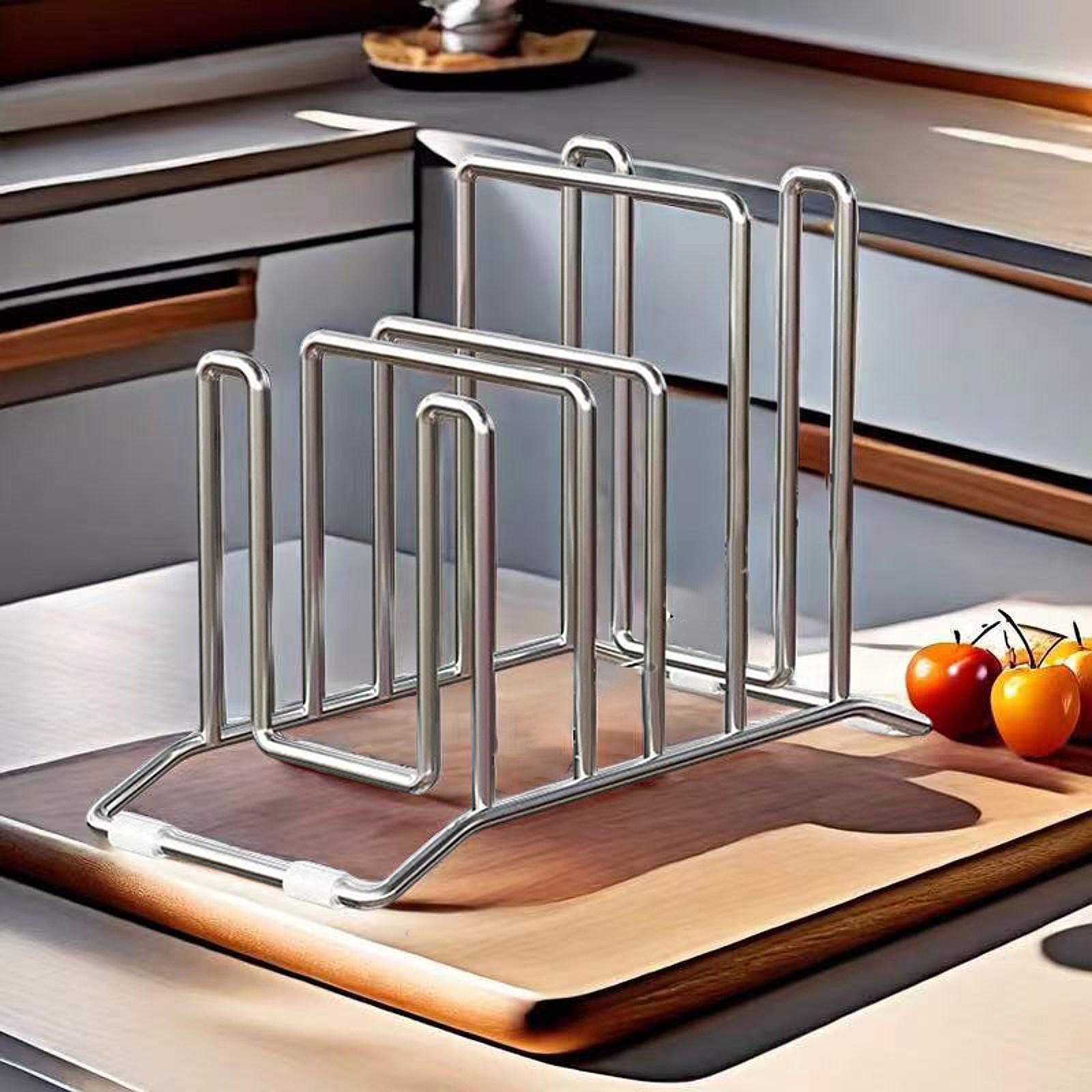 ชั้นวางเขียง หม้อ กระทะ ฝาปิด  - Kitchen Baking Sheet Organizer บทวิจารณ์และราคา