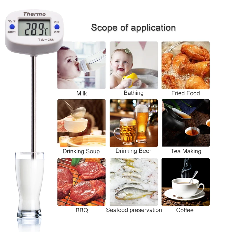 TA288 LCD เครื่องวัดอุณหภูมิอา - Kitchen Quiz บทวิจารณ์และราคา