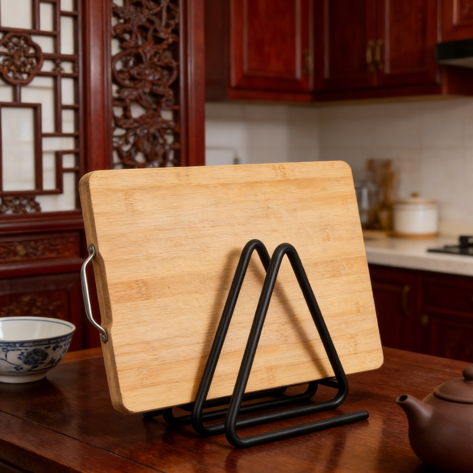 ชั้นวางเขียงทรงสามเหลี่ยม สีดำ - Kitchen Baking Sheet Organizer บทวิจารณ์และราคา