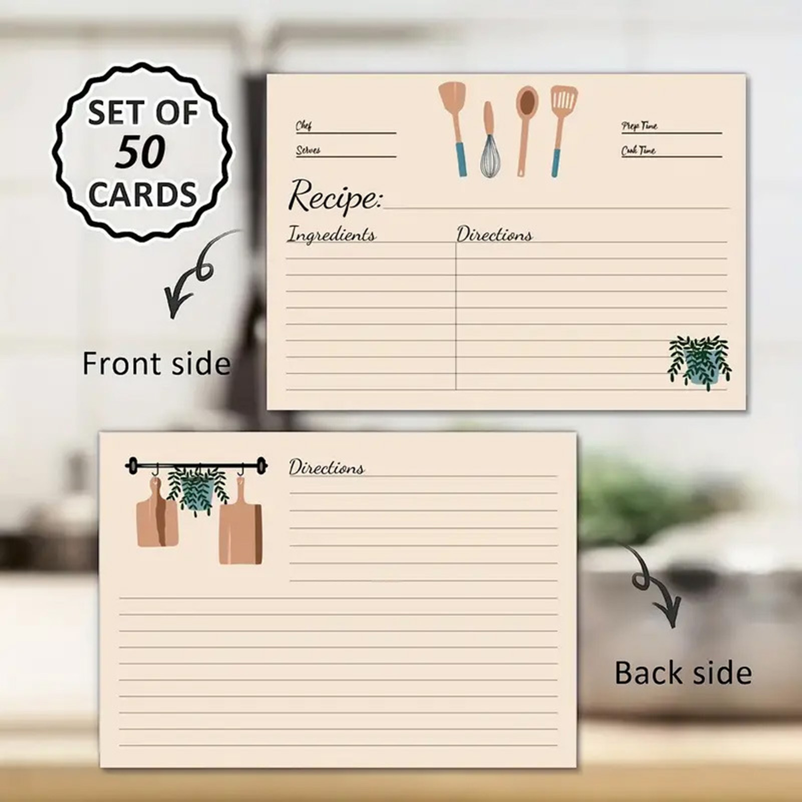 การ์ดสูตรอาหาร 50 แผ่น สำหรับใ - Kitchen Baking Sheet Organizer บทวิจารณ์และราคา