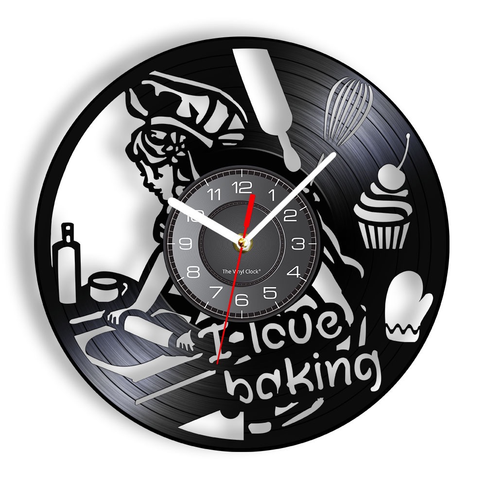 นาฬิกาแขวนผนังลายแผ่นเสียงไวนิ - Kitchen And Baking Life บทวิจารณ์และราคา